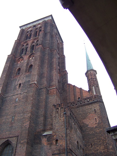 Gdansk. Wieża Bazyliki Mariackiej.
